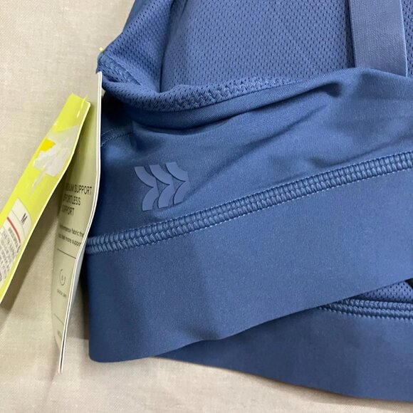 All in Motion Women's Size M Blue Medium Support Effortless Support Bra Sports - Picture 5 of 10